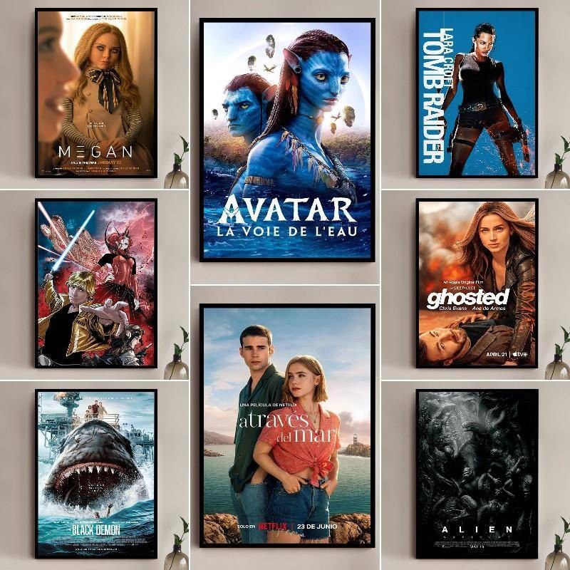 โปสเตอร์ผ้าใบฟิล์ม Avatar,M3GAN, ภาพวาดตกแต่งผนังผี, เครื่องประดับตั้งโต๊ะ, ศิลปะผนัง, ของขวัญผู้ที่ชื่นชอบภาพยนตร์ Wall Art Decor พิมพ์