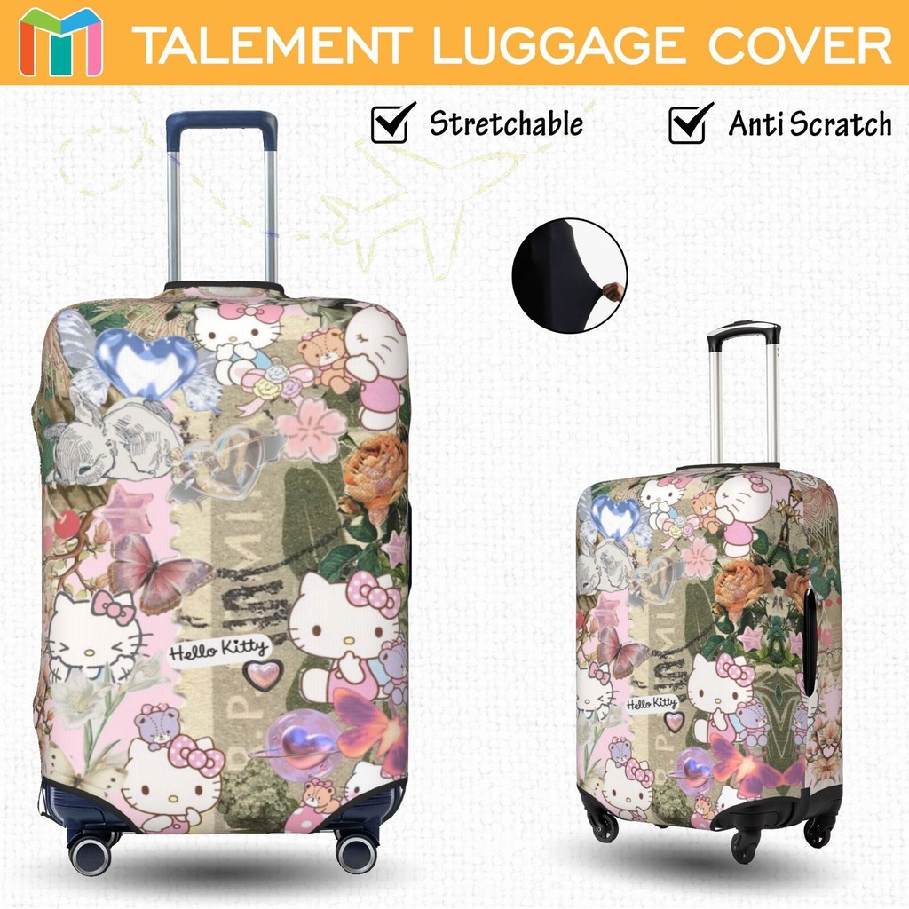ผ้าคลุมกระเป๋าเดินทาง ผ้าสแปนเด็กซ์ แบบยืดหยุ่น ยืดหยุ่น Sanrio Luggage Cover 18-32 นิ้ว 3A30