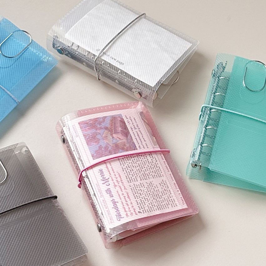 M5 Pocket Binder โปร่งใสหลวม Leaf Cover Journal Sketchbook อุปกรณ์เสริมไดอารี่สํานักงานเครื่องเขียนโรงเรียนอุปกรณ์