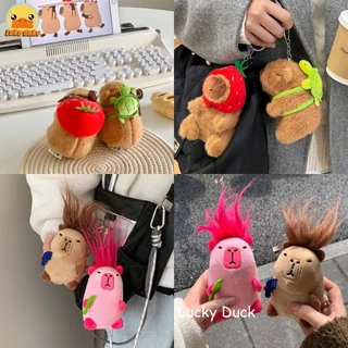 🔥พร้อมส่ง🔥พวงกุญแจ Capybara พวงกุญแจตุ๊กตาคาปิบารา ตุ๊กตาผ้ากํามะหยี่ขนนิ่ม ให้เป็นของขวัญ