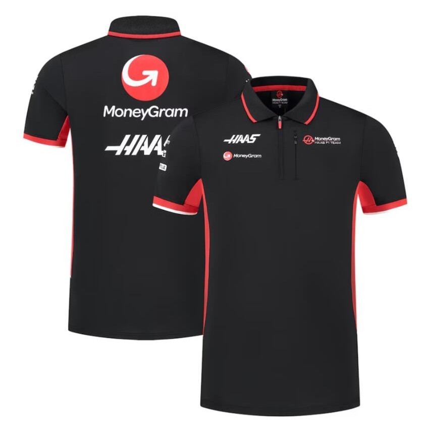 ฤดูร้อนผู้ชายและผู้หญิง F1 Racing Jersey Haas F1 Racing 2024 ทีมเสื้อโปโล