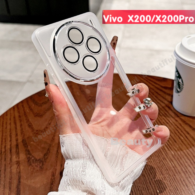 สําหรับ Vivo X200 Pro กรณี TPU ซิลิโคนนุ่มโปร่งใสสําหรับ Vivo X200 X100 X100S Pro X100Ultra X200Pro Mini 5G กล้องป้องกันกันกระแทกกันชน VivoX200 VivoX100