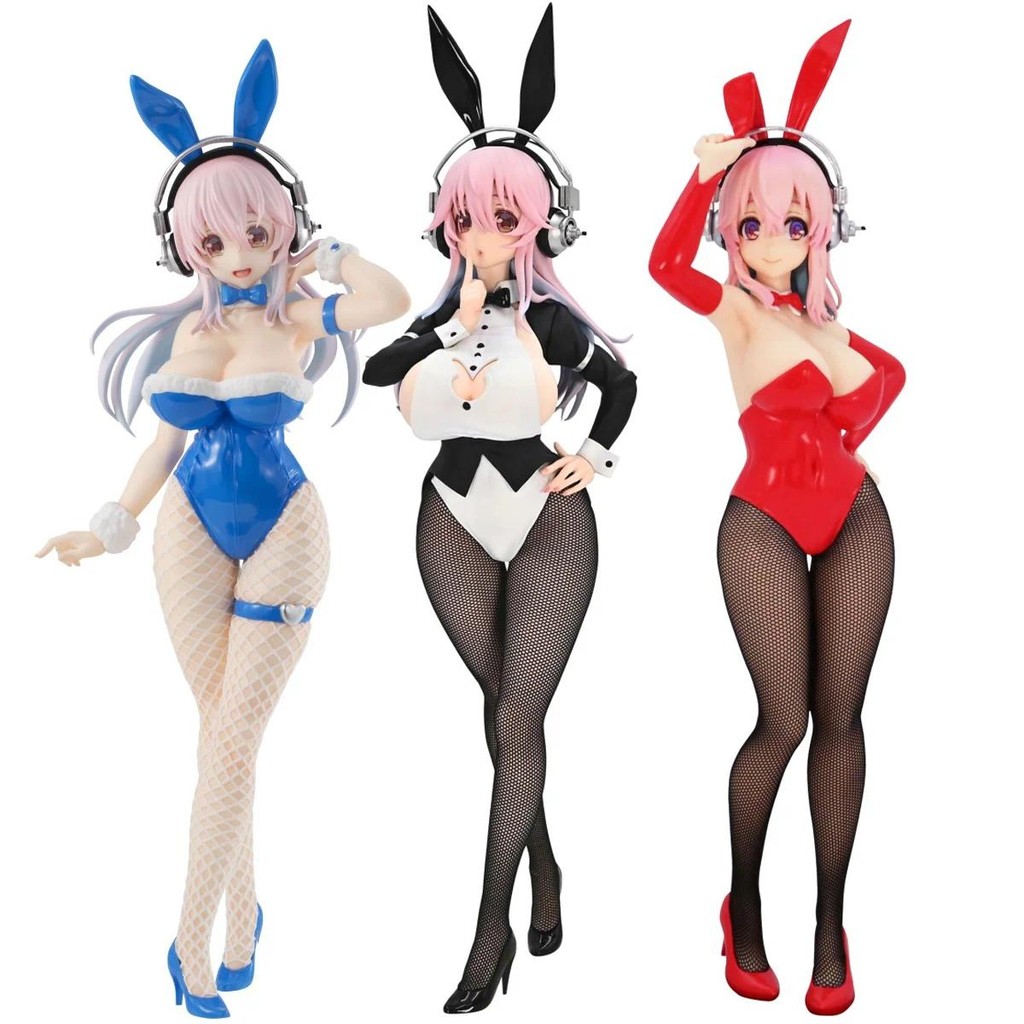 Furyu BiCute Bunnies Super Sonico Bunny Girls PVC Action Figure ตุ๊กตาของเล่นพร้อมกล่อง 30 ซม.