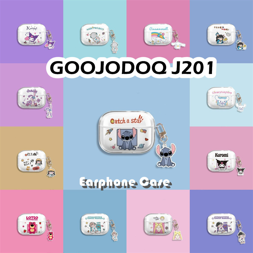 【Case Home】นําไปใช้กับ GOOJODOQ J201 เคส Case เคสหูฟัง ลายการ์ตูนโปร่งใส ซิลิโคนนุ่ม เคส เคสหูฟัง