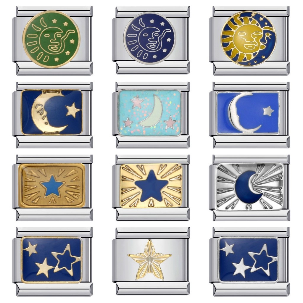 Starry Sky Universe Series ไทเทเนียมเหล็กรูปแบบเชื่อมสร้อยข้อมือโมดูลอิตาเลี่ยนสร้อยข้อมืออิตาเลี่ยน Charm สร้อยข้อมือ