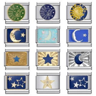 Starry Sky Universe Series ไทเทเนียมเหล็กรูปแบบเชื่อมสร้อยข้อมือโมดูลอิตาเลี่ยนสร้อยข้อมืออิตาเลี่ยน Charm สร้อยข้อมือ