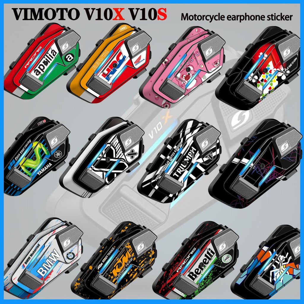 สําหรับ VIMOTO V10X V10S สติกเกอร์รูปลอกผิวกันน้ําไวนิลสติกเกอร์ป้องกันสําหรับหมวกกันน็อครถจักรยานยน