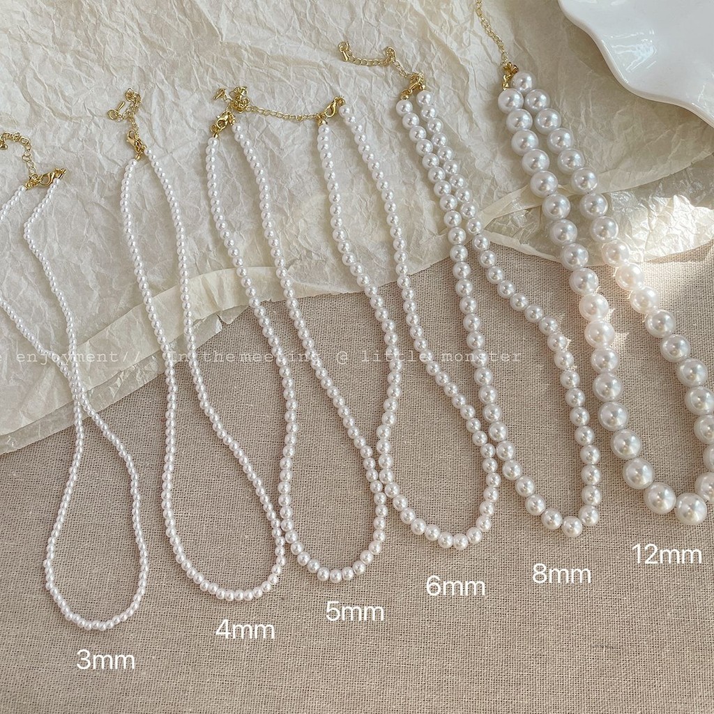 สร้อยคอมุกแบบเดียวกับ Fever แบบใหม่สำหรับผู้หญิงสร้อยคอหรูหราหรูหราระดับไฮเอนด์โซ่กระดูกไหปลาร้าที่เ