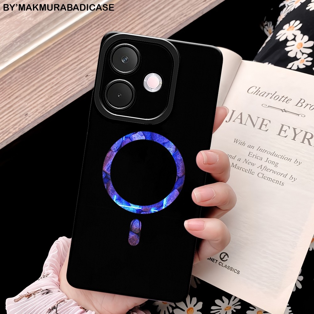 ล่าสุด Oppo A5 PRO 4G/5G 2025 เคส Softcase ตัวป้องกันกล้อง Cool Hologram Logo Motif