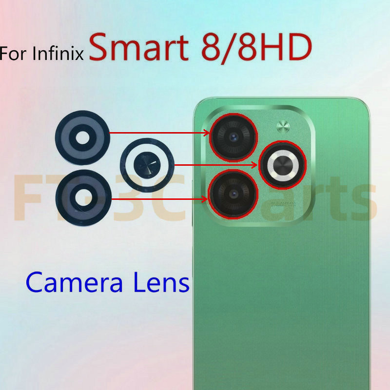สําหรับ Infinix Smart 8 x6525 เลนส์กล้องด้านหลังซ่อมอะไหล่