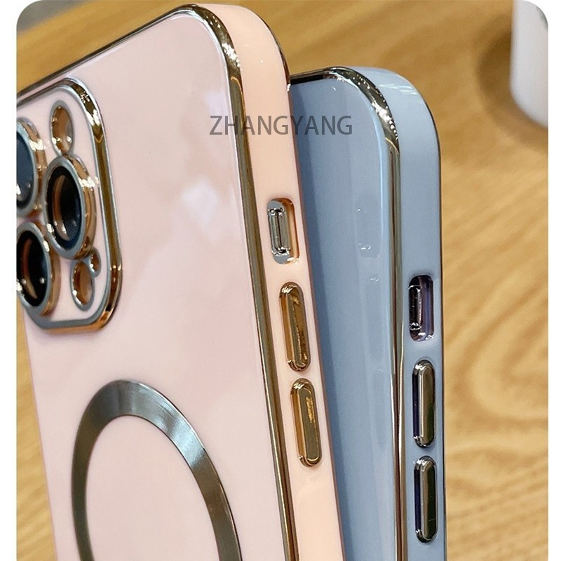 ปลอกสําหรับ vivo V20 V20 PRO กรณี Electroplated ซิลิโคน TPU เคสโทรศัพท์พร้อมแม่เหล็กดูดที่เรียบง่ายเคสนิ่มชุบ Squaer ขอบฝาครอบ - รูปที่ 7