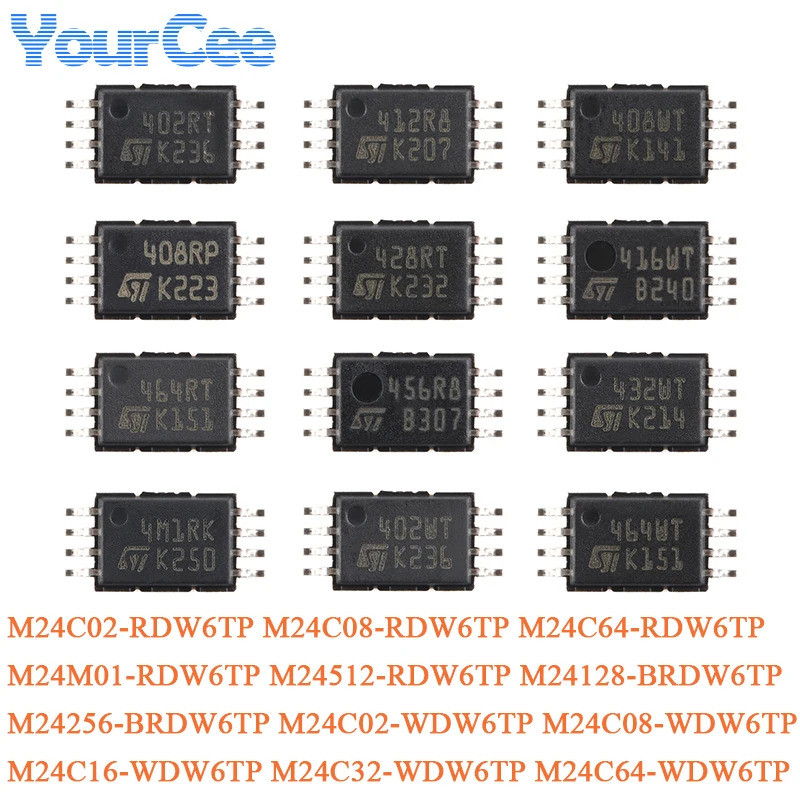 1-5PCS M24C02-RDW6TP M24C08-RDW6TP M24C64-RDW6TP M24M01-RDW6TP M24512-RDW6TP M24W6TP M24W6DB6TP6TP-W