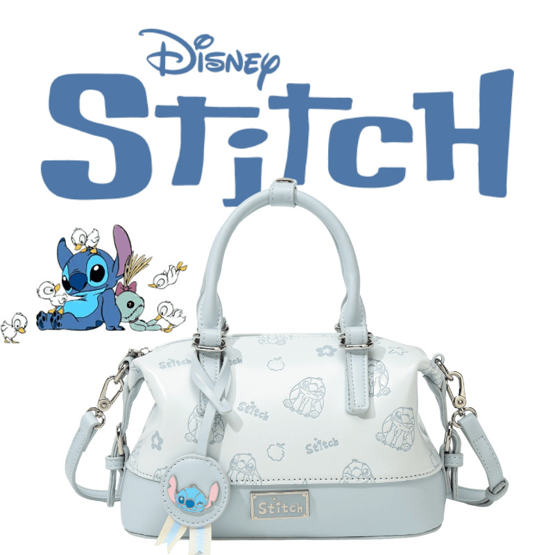 Disney ของแท้ Stitch Series แนวโน้มแฟชั่นกระเป๋าสะพาย Casual Commuter Storage กระเป๋ามัลติฟังก์ชั่สุภาพสตรี Crossbody กระเป๋า