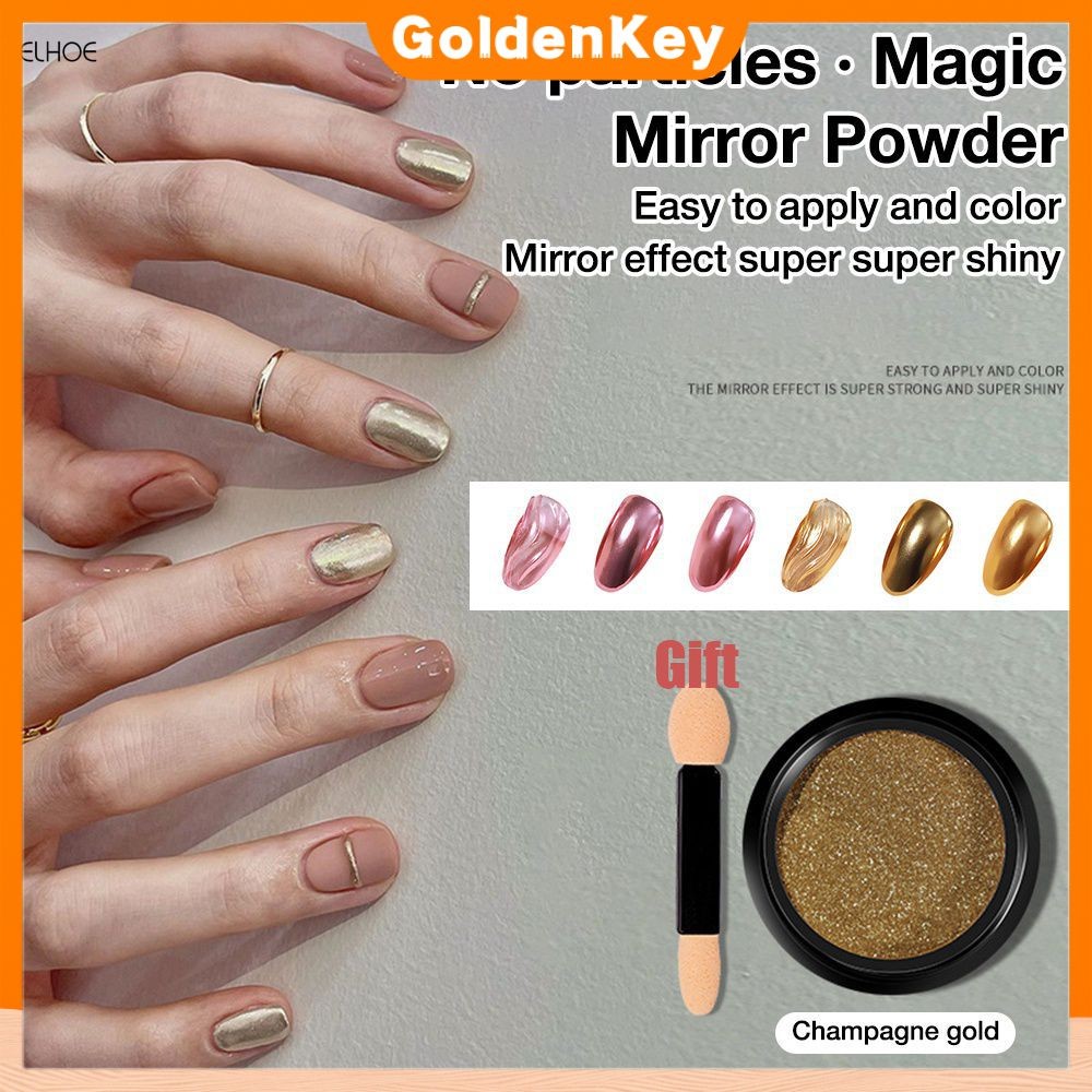 Annies Mirror Glitter Powder Nail Art Decoration 2024 ใหม่ GoldenKey