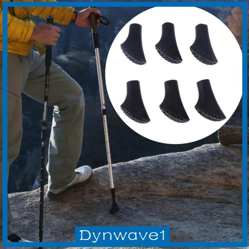 [Dynwave1] 6 ชิ้น Trekking Pole Tips Nordic Walking Pole Anti Slip เปลี่ยนเคล็ดลับ End