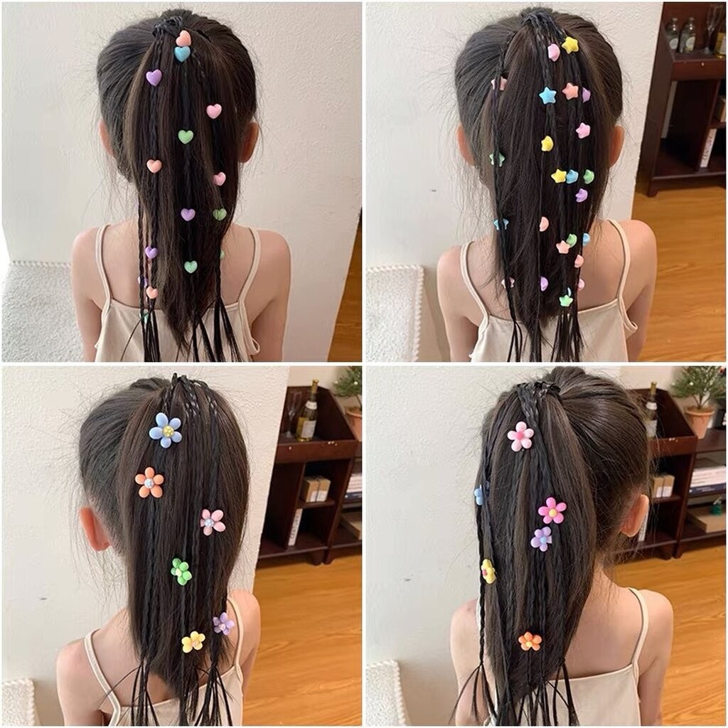 พร้อมส่ง เปียแต่งผม สีผมเด็ก เปียผมสี