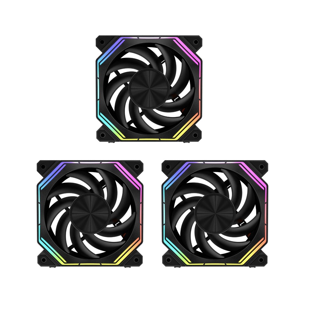 DarkFlash INF34 ARGB (3 ตัว) - สีดํา