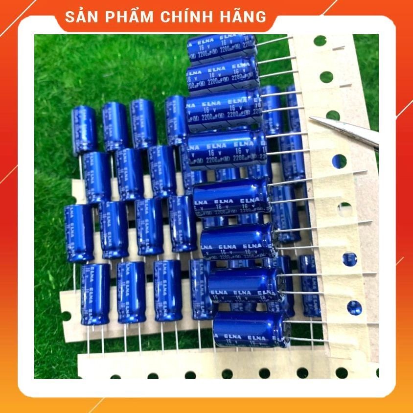 [ 2 ชิ้น ] ELNA RE3 CAPACITOR 16V 2200UF, 16V2200UF, 2200UF16V, 2200UF 16V (10x21x5mm )