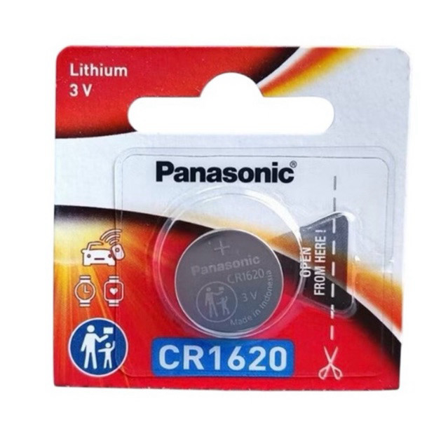 ถ่านPanasonic CR1620 Lithium 3V ของแท้แบ่งขาย 1 ก้อน