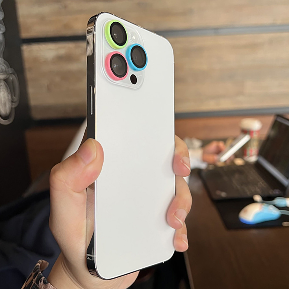 1 ชุด ฟิล์มกล้องสำหรับFor IPhone 17 11 13 15 14 16 12 Pro max 14 15Plus ฟิล์มป้องกันเลนส์เรืองแสงLuminous lens film - รูปที่ 3