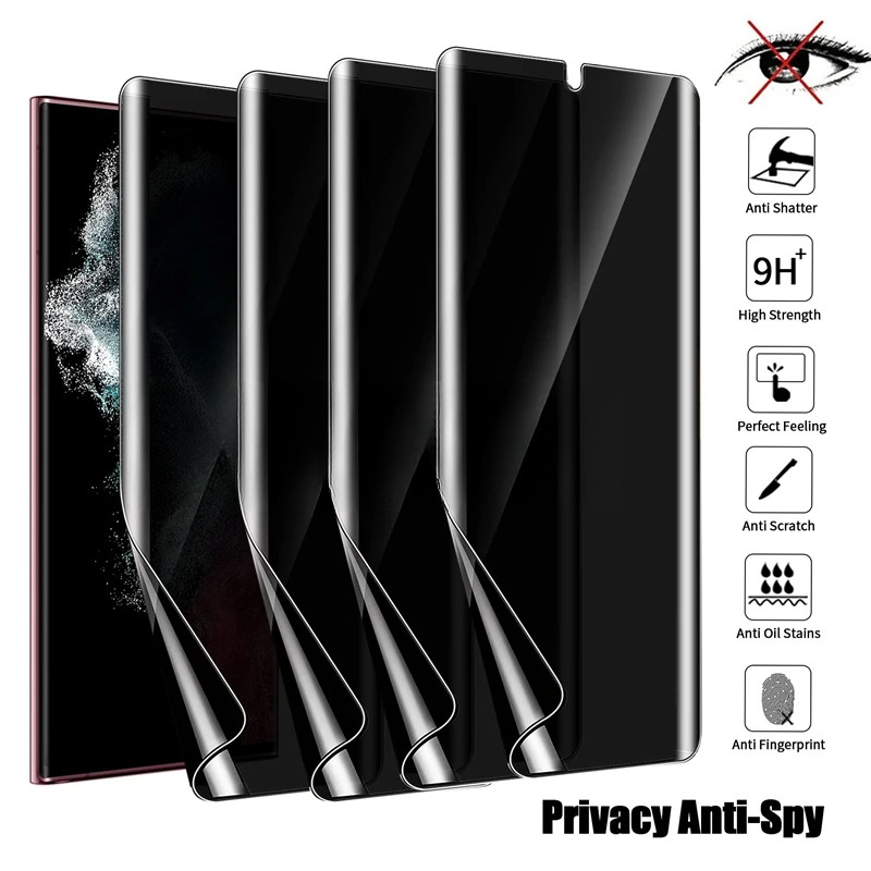 2 ชิ้น Anti Spy Hydrogel ฟิล์มสําหรับ Samsung Galaxy Quantum 2 A51 A52 A52s A53 A54 A55 A56 A70 A71 