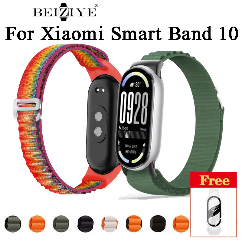 Alpine Loop Strap สําหรับ Xiaomi Smart Band 10 สร้อยข้อมือสําหรับ Xiaomi Band 10 ไนลอน Wrsitband