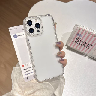 เคสโทรศัพท์ For iPhone 13 11 17 16 pro max Case Air For iPhone 15 14 12 13 pro max เพชร แวววาว เคสโทรศัพท์ แฟชั่น INS