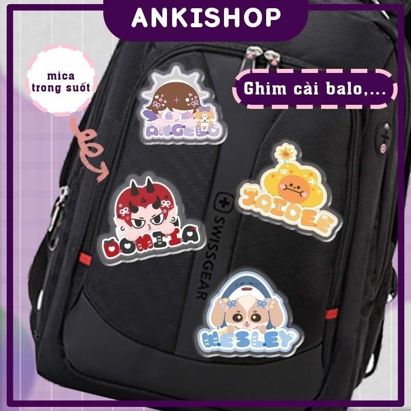 พวงกุญแจพิมพ์มาสคอต OTP น่ารัก เนื้อไมก้าใส WrightZ