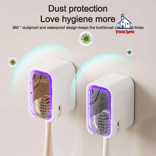 ชั้นวางแปรงสีฟันสไตล์ญี่ปุ่นมินิมอลติดผนังผู้ถือแปรงสีฟันกันฝุ่นเดินทางหัวครอบคลุมทนทานพลิก-สูงสุด ชั้นเก็บแปรงสีฟันไฟฟ้า
