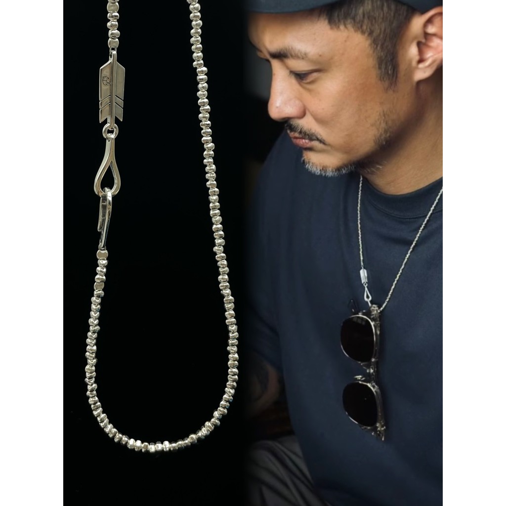 สร้อยข้อมือแบบตะขอปลาสำหรับทั้งผู้ชายและผู้หญิง สไตล์ Shawn Yue Ri ผลิตจากเงินสเตอร์ลิง 925 พร้อมลูก