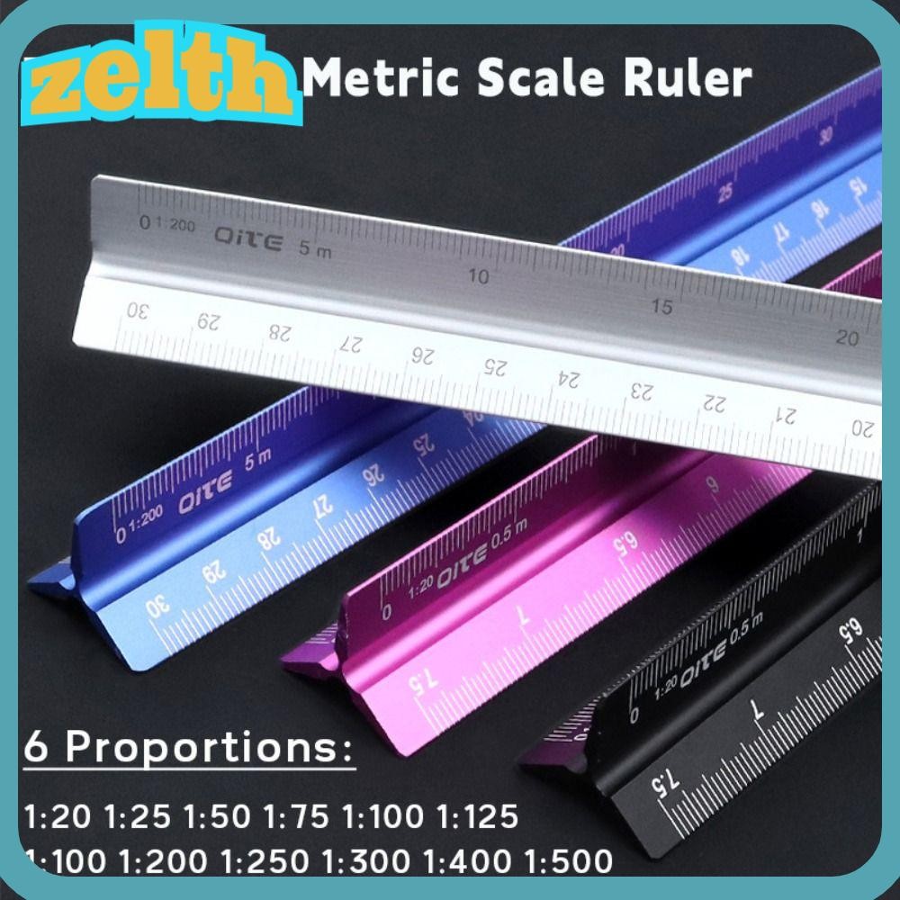 ความชั่วร้าย สเกลมืออาชีพ, เครื่องมือวัดการร่าง 1:20-1:500 สเกลสามเหลี่ยมที่แม่นยํา 10/15/30 ซม. โลหะ/พลาสติกเมตริกขนาดไม้บรรทัดสถาปนิก