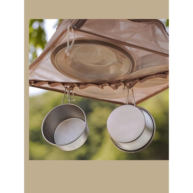 ตาข่ายอบแห้งสามเหลี่ยม KZM พกพาและพับได้ สำหรับOutdoor Camping และการระบายอากาศที่ดี