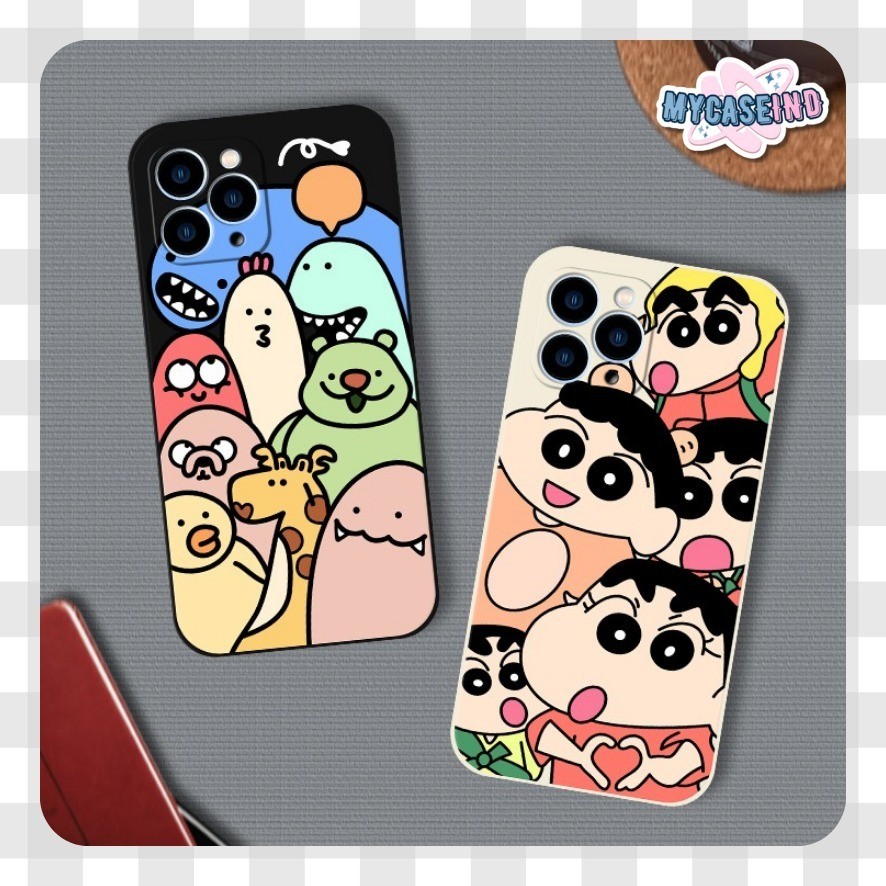 PRINTING LENS PROTECTOR Shinchan & Animal case samsung a16 a06 a14 a04e m53 a33 5g m23 a7 2018 a71 a