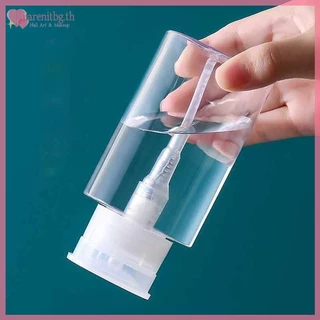 RENBG 100/150/200ml แบบพกพาขวดรีฟิลพลาสติกยาทาเล็บ Remover แอลกอฮอล์ Liquid กดสูบน้ําขวด TH