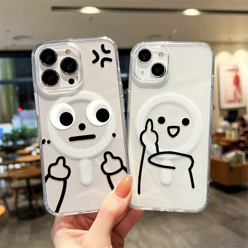 Magnetic Case เคสทรศัพท์ For iPhone 17 11 13 12 14 15 16 Pro Max Air 13promax เคสใส เคสกันกระแทก รองรับการชาร์จแบบไร้สาย
