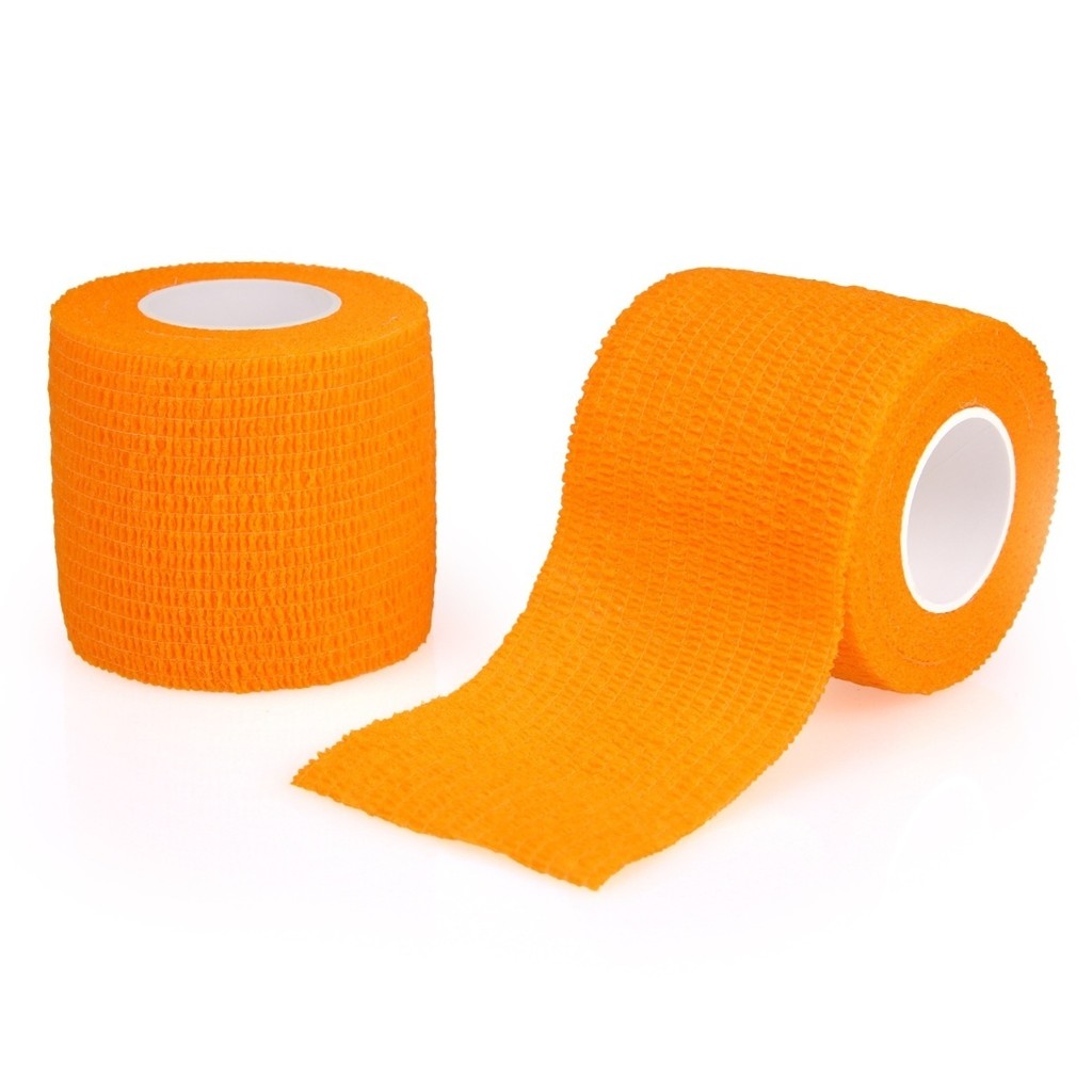 กีฬา Self-Adhesive Breathable Elastic Bandage คุณภาพสูงยืดหยุ่น Winding Bandage Self-Adhesive Bandag