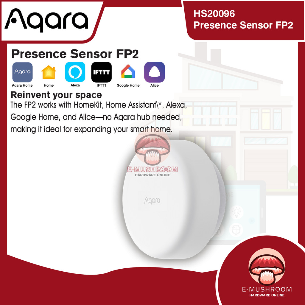 Aqara Presence Sensor FP2 – mmWave Human Detection Smart Motion Sensor Dual-Zone Monitoring รุ่น HS2