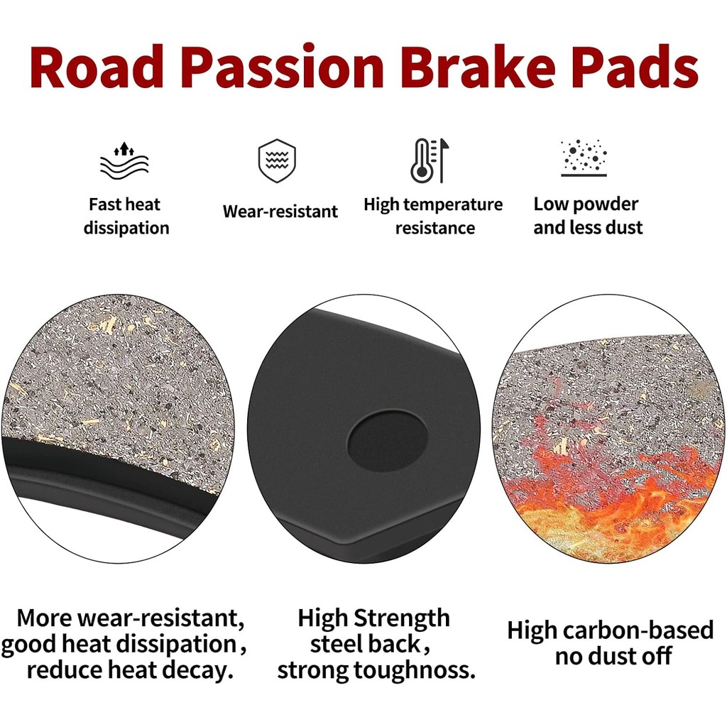 Road Passion Parking Brake Disc Brake Pads Replacement for YAMAHA YXM 700 ES - Viking EPS SE (YXM 70