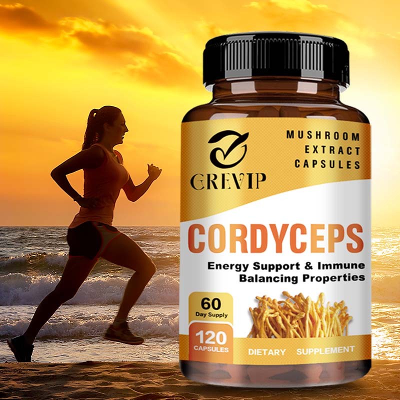 ส่วนผสม: อาหารเสริมเห็ด Cordyceps เสริมพลังงาน, คุณสมบัติสมดุลภูมิคุ้มกัน สนับสนุนสุขภาพปอด  แคปซูล