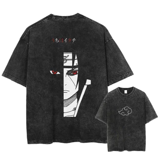 เสื้อยืดแขนสั้นนารูโตะ หลากหลายสไตล์ ขอบคอดํา ผ้าฝ้ายแท้ ระบายอากาศได้ดี