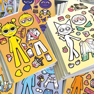 8PCS ดอกไม้ Fairy Dress Up สติกเกอร์สนุกเกมปริศนาเด็ก DIY Sprunki สติกเกอร์ตกแต่ง