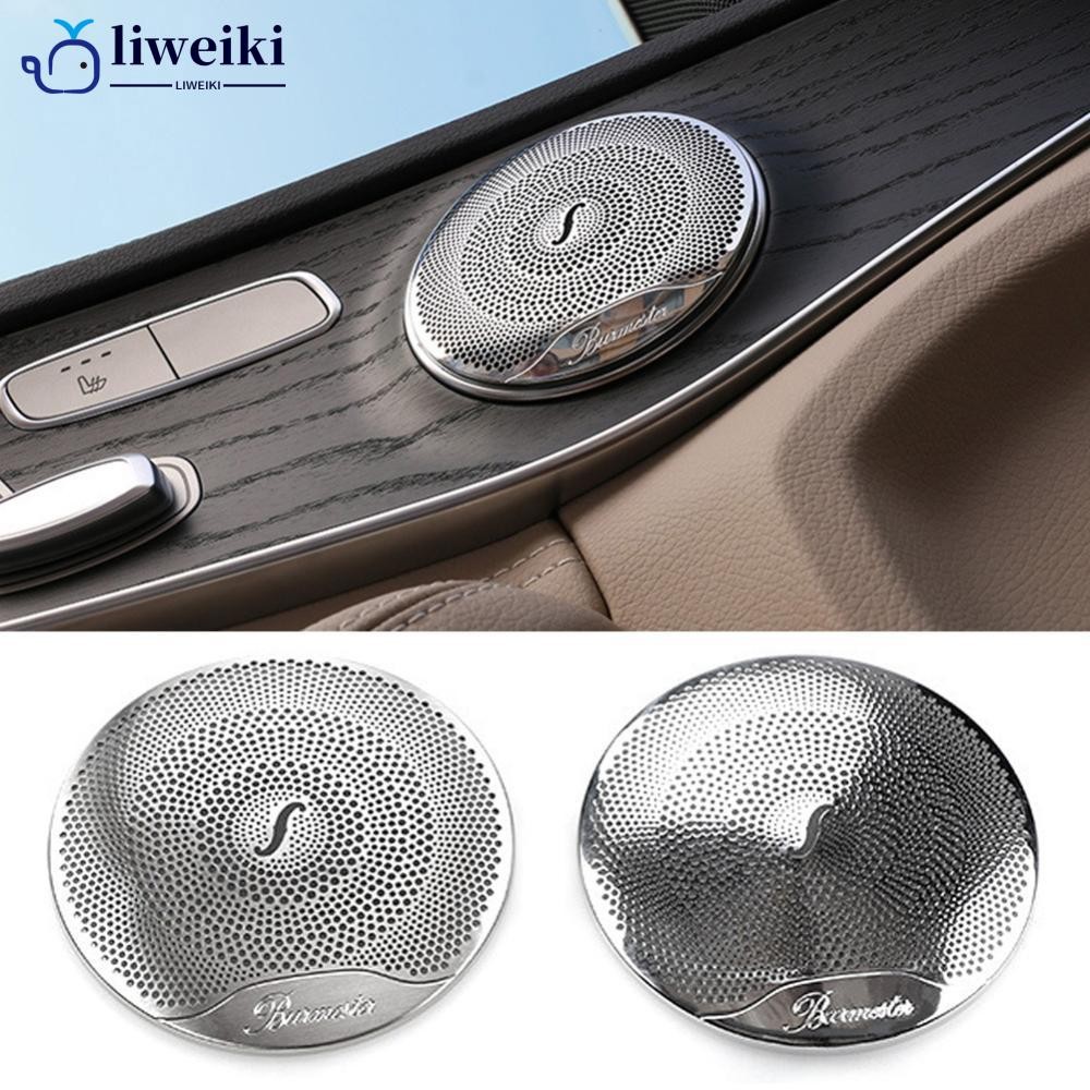 LIWEKI 4 ชิ้นรถลําโพงเสียงครอบคลุมรถ Trim ประตูภายใน Moulding สําหรับ Mercedes Benz E200 E220 E300 E