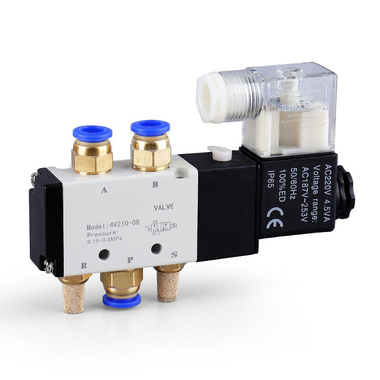 4V210-08 220V 24V 12V วาล์วขดลวดแม่เหล็กไฟฟ้า สองตําแหน่งห้าทาง p4V210-08 220V 24V 12V电式磁湿机7.23