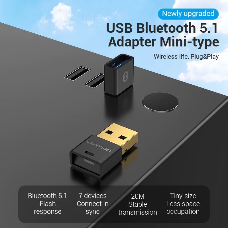 VENTION USB Bluetooth Mini Dongle 5.1 - NAF / Bluetooth 5.4 - NAL
