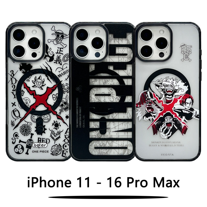 สําหรับ iPhone 16 15 14 13 12 11 Pro Max 16p Justice One Piece ภาพประกอบแม่เหล็กธุรกิจเคสโทรศัพท์