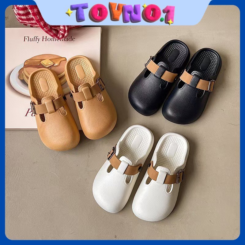 ToyNo.1🧸 พร้อมส่ง🧸 "TO-2508" รองเท้าแตะแบบสวม แฟชั่นใหม่ หัวโตเปิดส้น สายคาดปรับได้  ใส่ออกไปข้างนอก น้ำหนักเบาสบาย