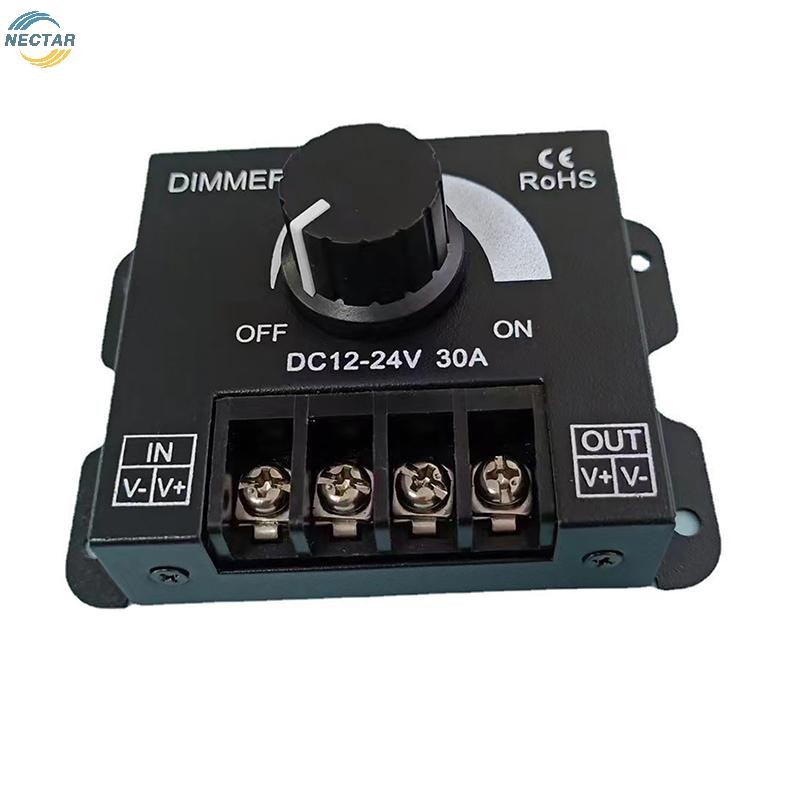 TAR ปรับความสว่าง DC แรงดันไฟฟ้า 30A 360W แหล่งจ่ายไฟปรับความเร็ว 12 V-24 V LED Dimmer สวิทช์ N