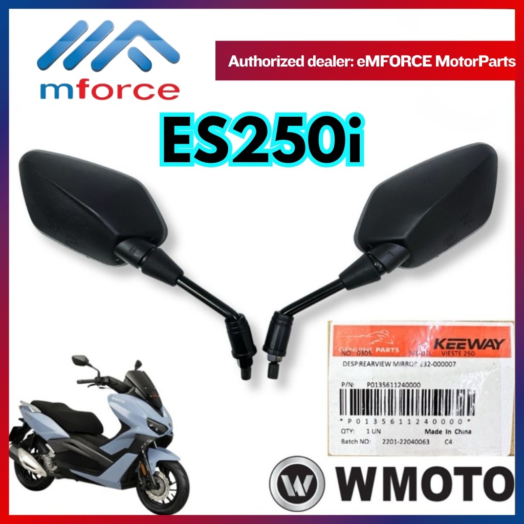 WMOTO ES250i ES 250 ES250 SIDE MIRROR LEFT REAR VIEW KIRI & RIGHT KANAN WMOTO