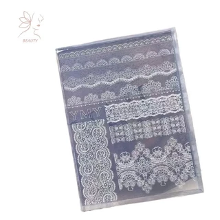 [maybeauty] แม่พิมพ์เล็บซิลิโคน 3D DIY บรรเทาลูกไม้ริบบิ้นแม่แบบสําหรับเล็บเครื่องประดับหัตถกรรมโปร่งใสแม่พิมพ์ตกแต่งเล็บ {TH}