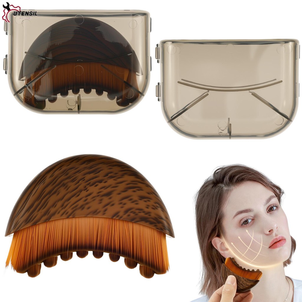 2 ชิ้น Lymphatic Contour Face Brush การออกแบบทางวิทยาศาสตร์นวดระบายน้ําน้ําเหลืองสําหรับคางและ Jawline Sculpting SHOPSBC5285